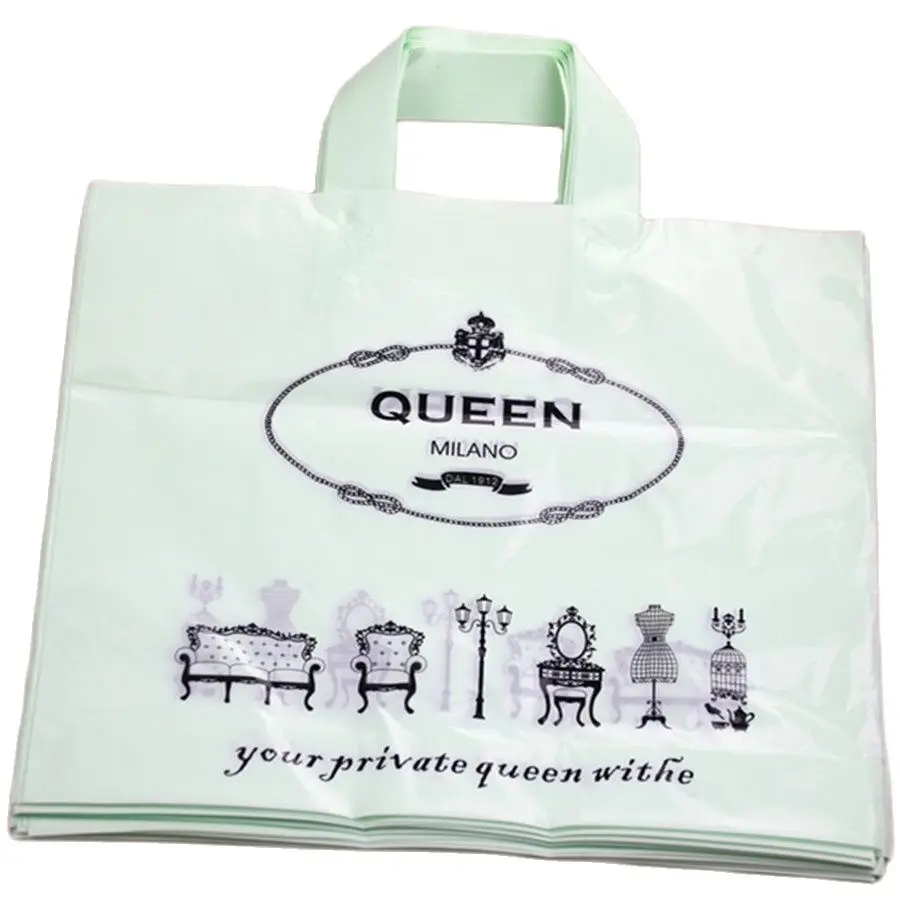 

High-density Polythylene Eco-friendly Sachet Plastiqu With Handle 10pcs/lot 29*35cm Fashion Luxury Crown Queen Plastic Bags