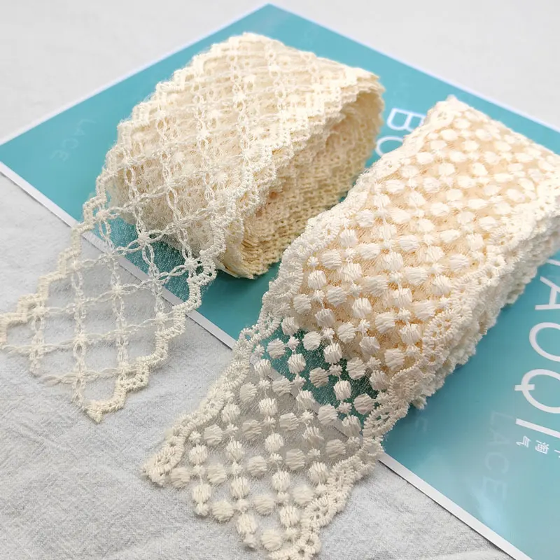 Beige Lace lace fabric lace ribbon lace garment accessories lace sewing supplies chiffon lace fabric lace hair accessories lace decoration lace accessories lace sewing accessories clothing craft accessories 1 Yard for Needlework DIY Embroidered Trims Sewing Material Homemade 6cm Bow Hair Accessories