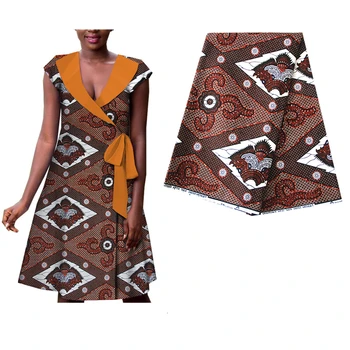 

New Digital Print African Real Wax Fabric For Women Dress 6Yards High quality Batik Cloth Fabric Ankara Real Wax Fabric