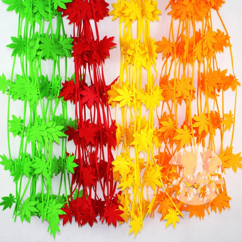 

1pc Free Cutting Felt Colorful Maple Leaf Felts Kids Home Room DIY Decoration Kindergarten Craft Felting Sticker Sewing Material