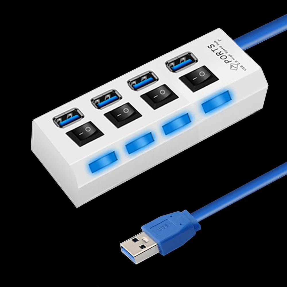 Адаптер концентратора USB 3 0 2 с 3/4/7 портами высокоскоростной удлинитель данных для