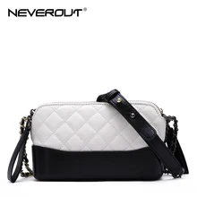 NEVEROUT классическая женская сумка через плечо стеганая решетка маленькие сумки из натуральной кожи сумка-мессенджер кошелек сумки для женщин