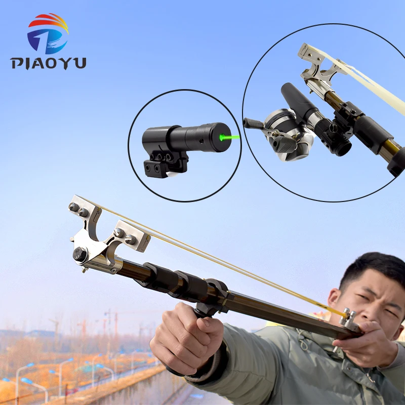 

Green Laser Long Rod Telescopic Slingshot High Precision Double Screw Design Shooting Fish Shooting Set Outdoor Hunting