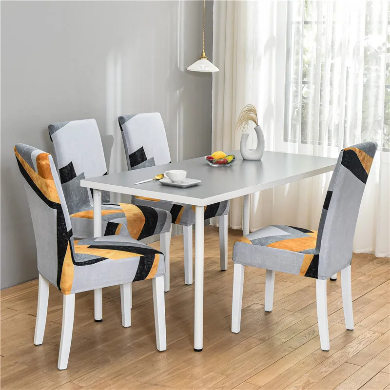 Stretch Chair Slipcovers Dining Room Elastic Chair Covers Universal 1/2/4/6  Pcs