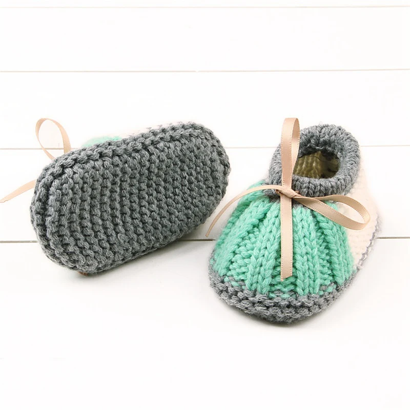 Woolen Baby Shoes Infants Knitted Fleece Warm Boots Toddler Girl Boy Wool Snow Crib Shoes Winter Booties