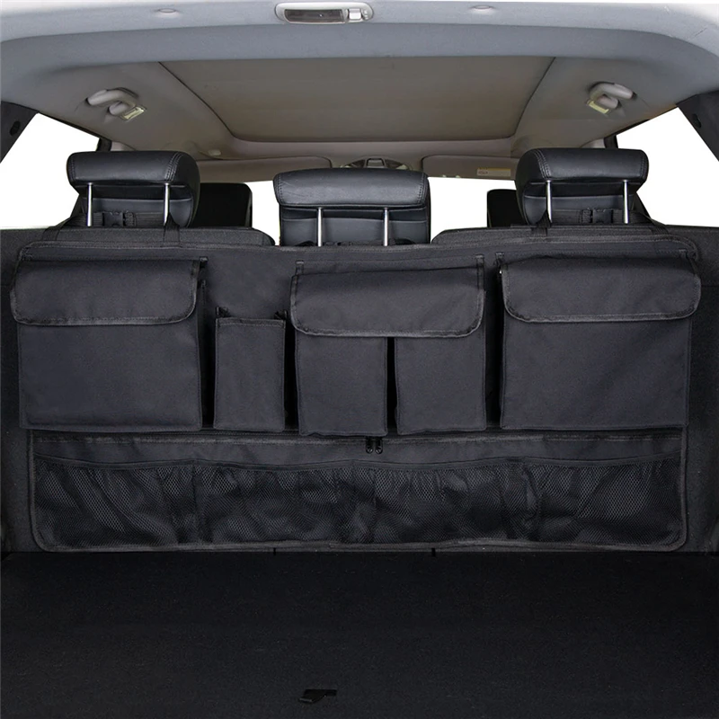 Car Trunk Storage Hanging Bag 600D Oxford Cloth Back Seat Multifunctional Organizer