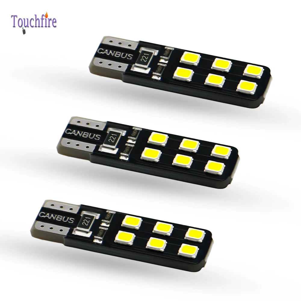 100 шт. W5W светодиодный T10 194 canbus светодиодный 12 Светодиодный 2835smd габаритный свет купольная сигнальная боковая лампа для багажника canbus автомобильная лампа без ошибок