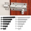 Door Lock Buckle Window Catch Lock Cabinet Catches Aluminum Alloy Door Tower Bolt Latch Catch Home Hardware Black and Silver ► Photo 1/6