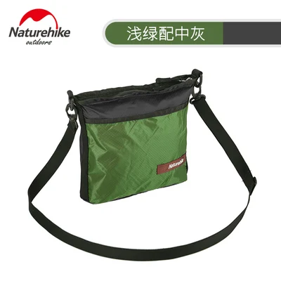 Green gren Naturehike маленькая наружная альпинистская сумка с покрытием, светодиодная лампа, Повседневная водонепроницаемая сумка, сумка-портфель, сумка на одно плечо для мужчин и женщин - Цвет: Green gren