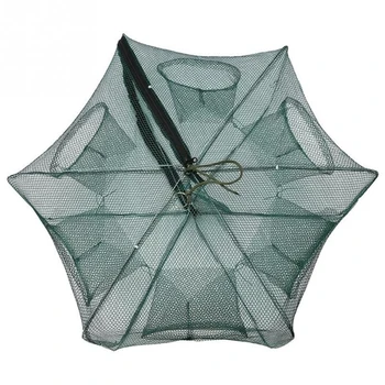

Automatic Folded Fishing Net 6-16 Holes Trap For Fish Holes Cast Folding Reinforced Nylon Fishing Network Crayfish Catcher