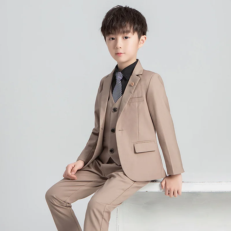 Mikarause Children Suit For Boy Non Iron Tuxedos Boys Suits For Weddings Costume Enfant Garcon Mariage Blazers Boy Kids Suits