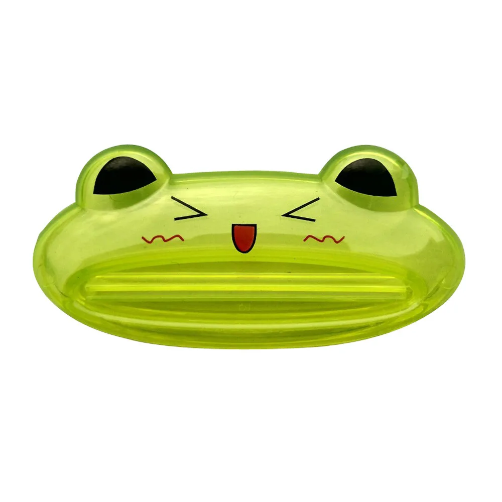 Transparent Cartoon Bathroom Home Tube Rolling Holder Cartoon Squeezer Easy Cartoon Toothpaste Dispenser
