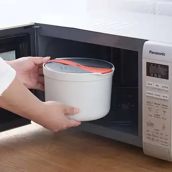 

New Microwave Oven Steamer Meal food Rice Cooker Grain Cereal for Bowl Plates Cookware Kitchen Gadgets Accessories Supplies