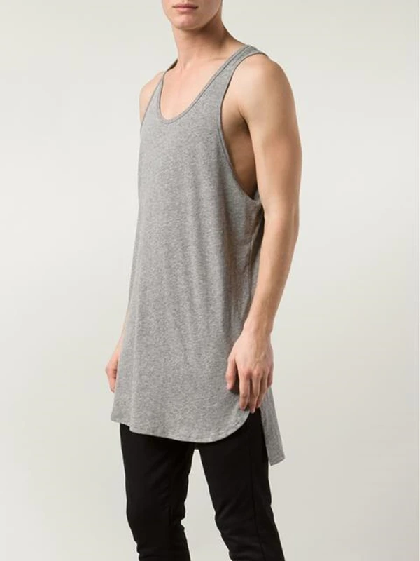 Men casual hip hop tank top irregular 