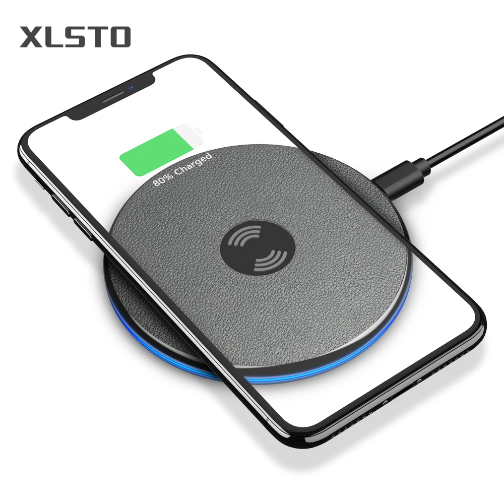 Беспроводное зарядное устройство XLSTO Qi быстрое USB для i9000 i500 i200 tws наушников iPhone X XR