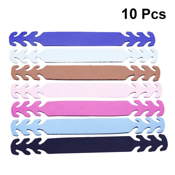 

10pcs Mask Wearing Adjustment PU Strap Extension Strap Ear Protective Mask Hook (Random Color)