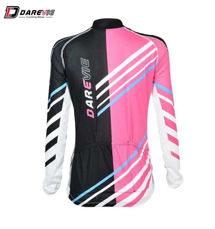 DAREVIE Cycling Jersey Summer New Women Cycling Long Sleeve Jersey Pro Team Breathable Soft Non-Slip Quick-Dry Sets