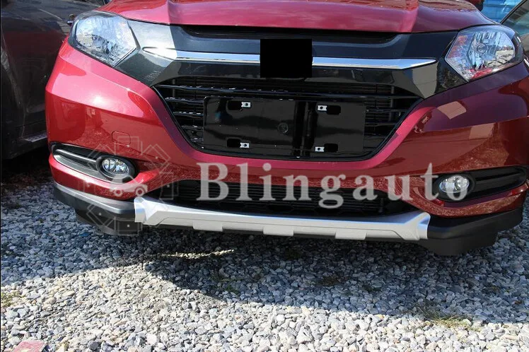 Опорная пластина подходит для H onda Vezel HRV HR-V- ABS пластиковая защитная пластина Передняя и задняя 2 шт. Защитная панель бампер