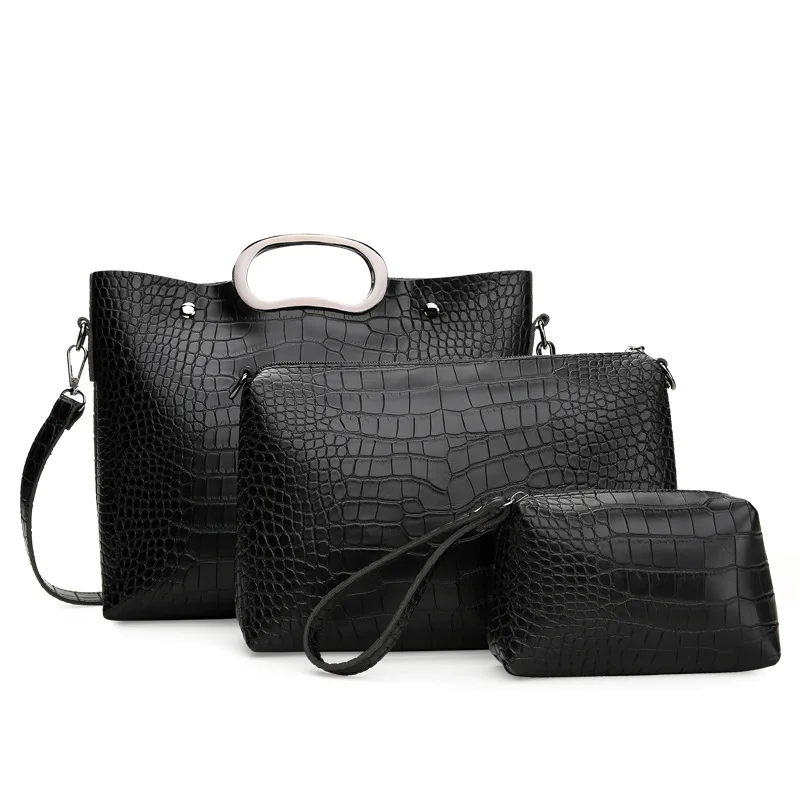 

Jiaona Bag 2017 Europe And America New Style Fashion Crocodile Pattern Different Size Bags Elegant Handbag Shoulder Bag 3