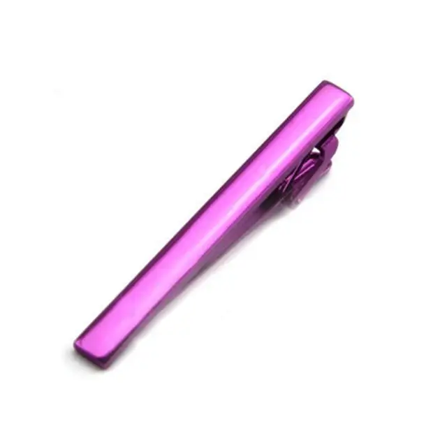 Tie Clip men jewelry luxury Classic gold lase Matte Tie Bar carving Simple Brushed Smooth crystal Clasp Tie Pin Gifts 01Rose Red