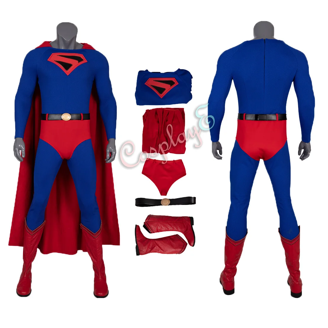 

Superman Costume Crisis On Infinite Earths Cosplay Clark Kent Full Set