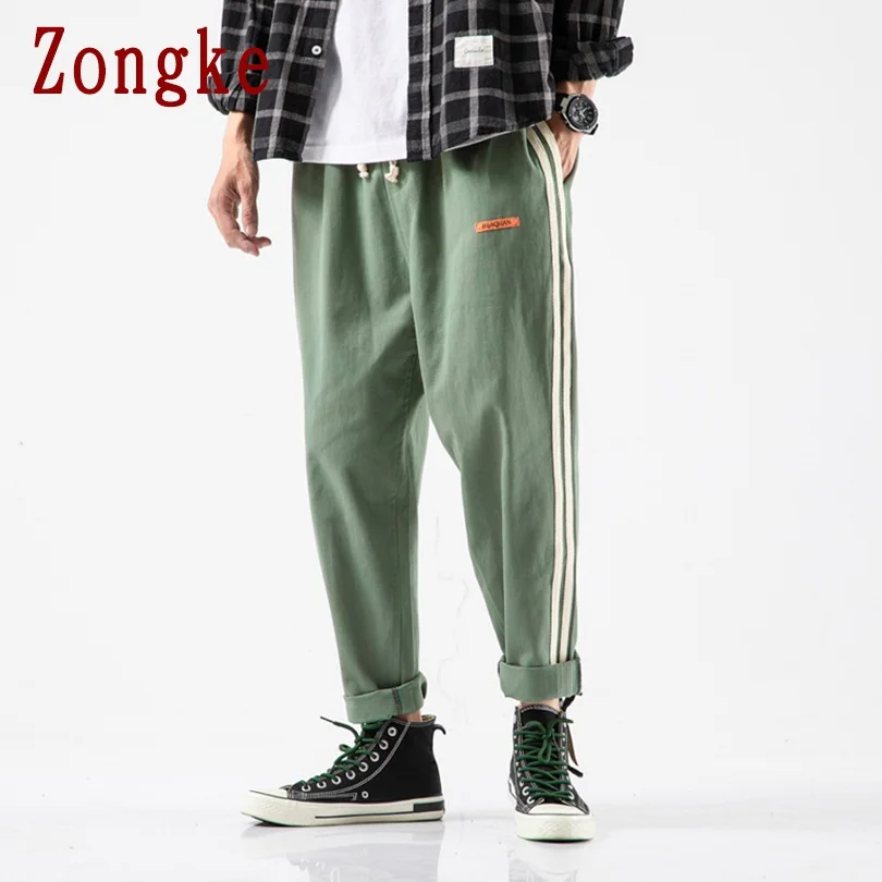 Zongke Cotton Pants Men Joggers Trousers Men Pants Streetwear Sweatpants Harem Pants Men Trousers 5XL Hip Hop Autumn New