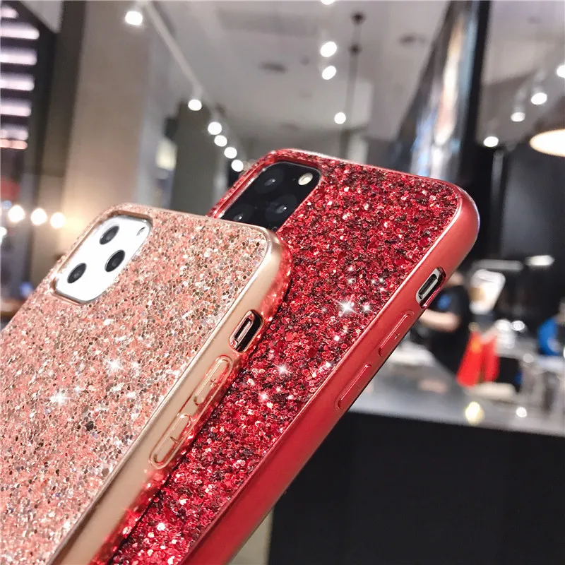 Luxury Rhinestone Bling Glitter Case For iPhone 13 12 11 Pro MAX XR X XS MAX SE 2020 8 7 Plus Diamond Soft Silicone Cover Funda iphone 13 cases