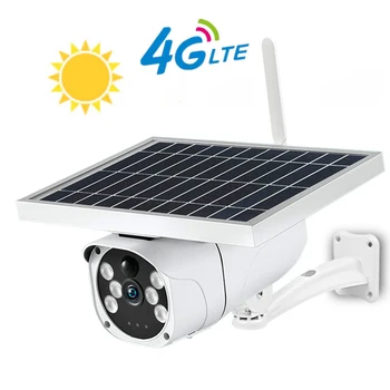 

4G SIM Card Solar Camera 1080P HD Outdoor Built-in Lithium Battery Wireless Smart Security Monitoring Camera PIR Motion