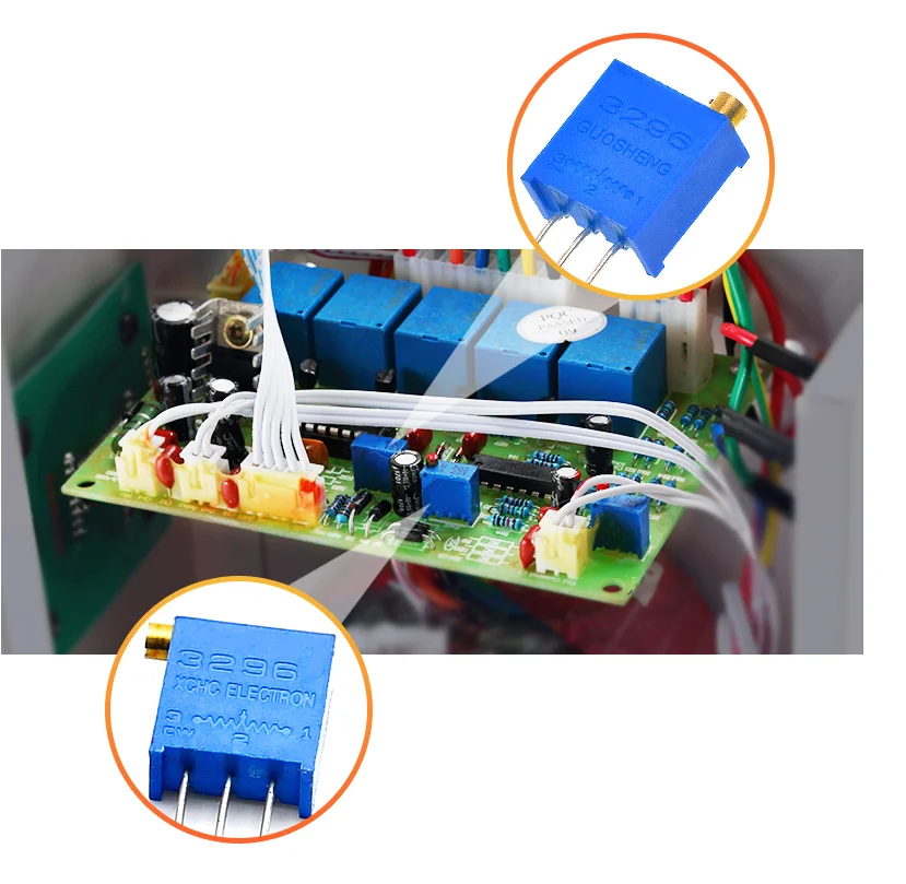 10valuesX5pcs = 50pcs 3296W 멀티 턴 트리머 전위차계 키트 3296 가변 저항 500R 1K 2K 5K 10K 20K 50K 100K 200K 1M + Box