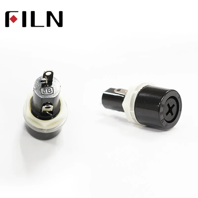 Round Cross Screw Type 520mm Glass Fuse Holder (6)