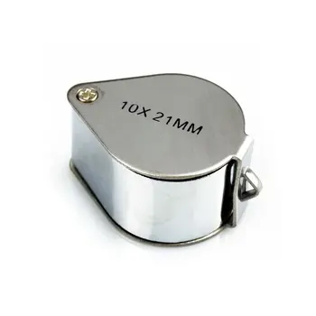 

30x21mm Folding Magnifier Glass Jeweler Eye Jewelry Loupe Loop Magnification Power 10X Jewelry Coins Stamps Antiques 1 Pcs