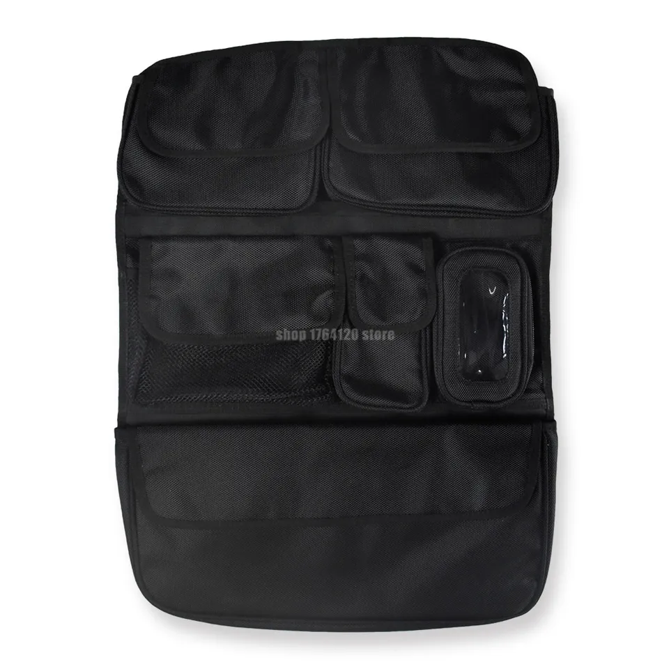 Black Nylon Saddlebag Lid Organizers For Harley Touring – Fits Street Glide, Road King, Road Glide, Electra Glide (2014+)