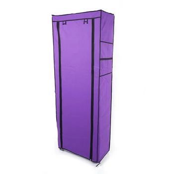 

1* Shoe Rack 160cm Fashionable Room-saving 9 Lattices Non-woven Fabric Shoe Rack Purple High Quality New