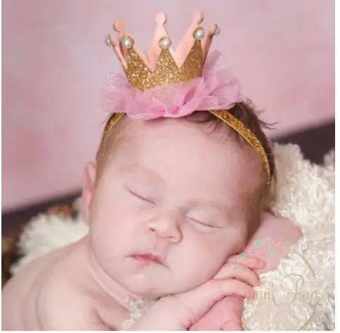 Аксессуары для головы Девочки повязка для волос для малышей блестящая Милая принцесса дети тиара ободок для волос повязка на голову дети эластичная корона головные уборы