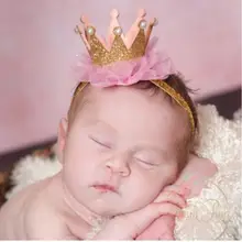 Аксессуары для головы Девочки повязка для волос для малышей блестящая Милая принцесса дети тиара ободок для волос повязка на голову дети эластичная корона головные уборы