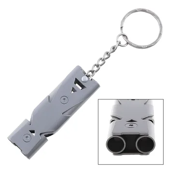 

150db Universal Stainless Steel Emergency Survival Whistle Hiking Camping Outdoor Sports Tools with Keychain and Double Channel