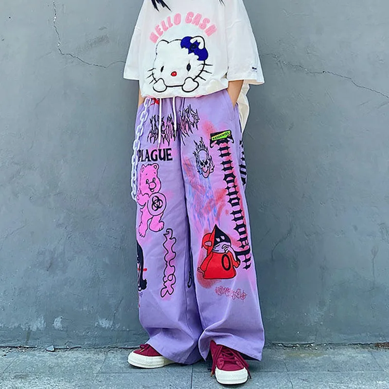 Harajuku Korean Y2k Hippie Palazzo 