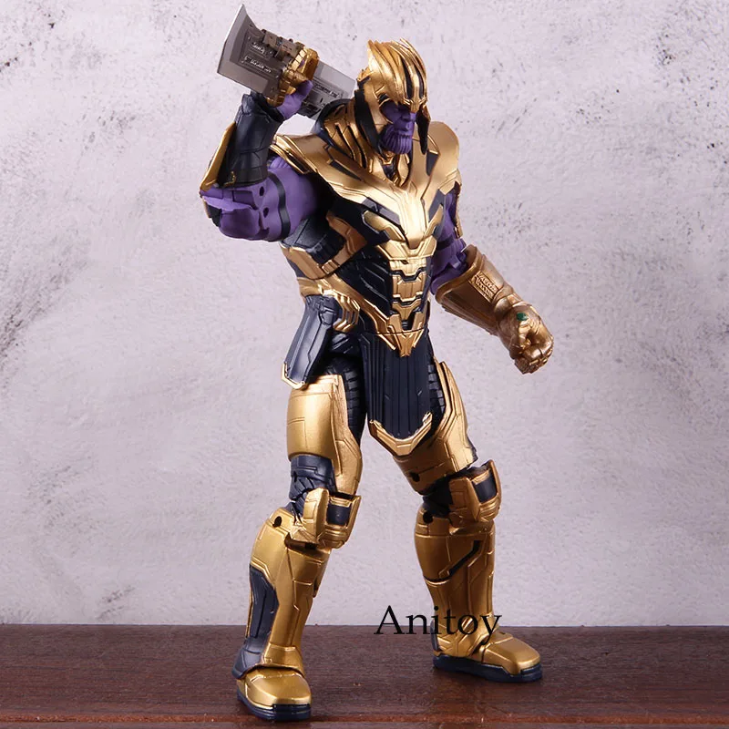 Marvel Endgame фигурка танос Endgame Armor Ver. Marvel танос фигурка ПВХ Коллекционная модель игрушки