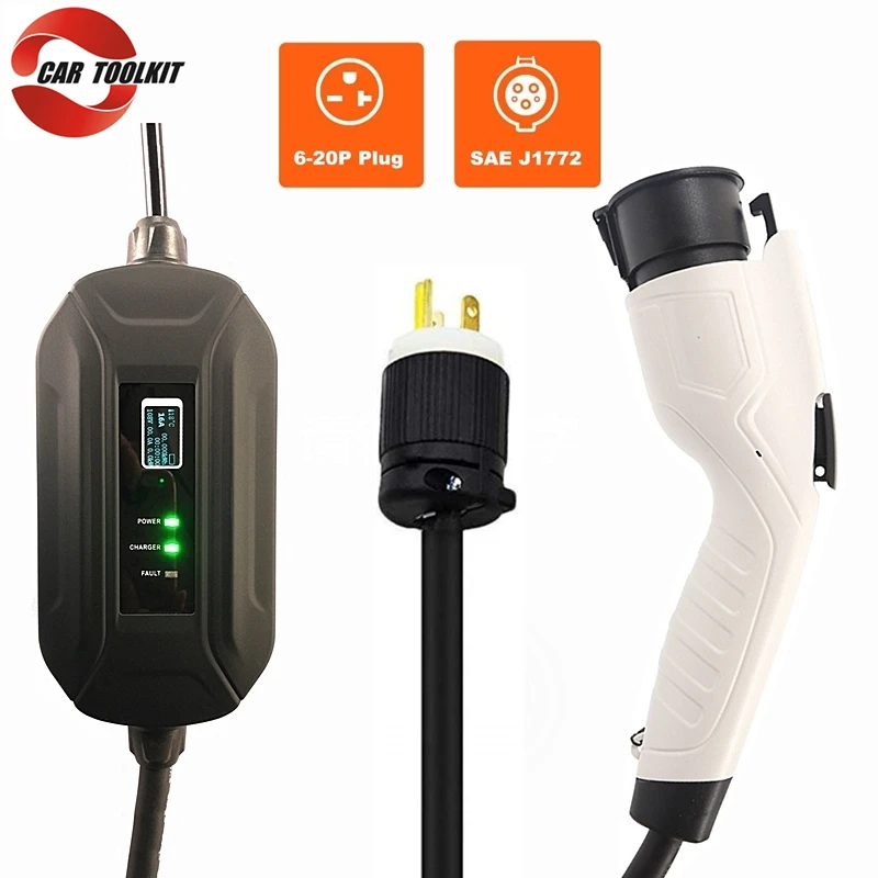 Зарядное устройство SAE J1772 EVSE для электромобиля уровень 2 переменный ток 220 250 В 16 А
