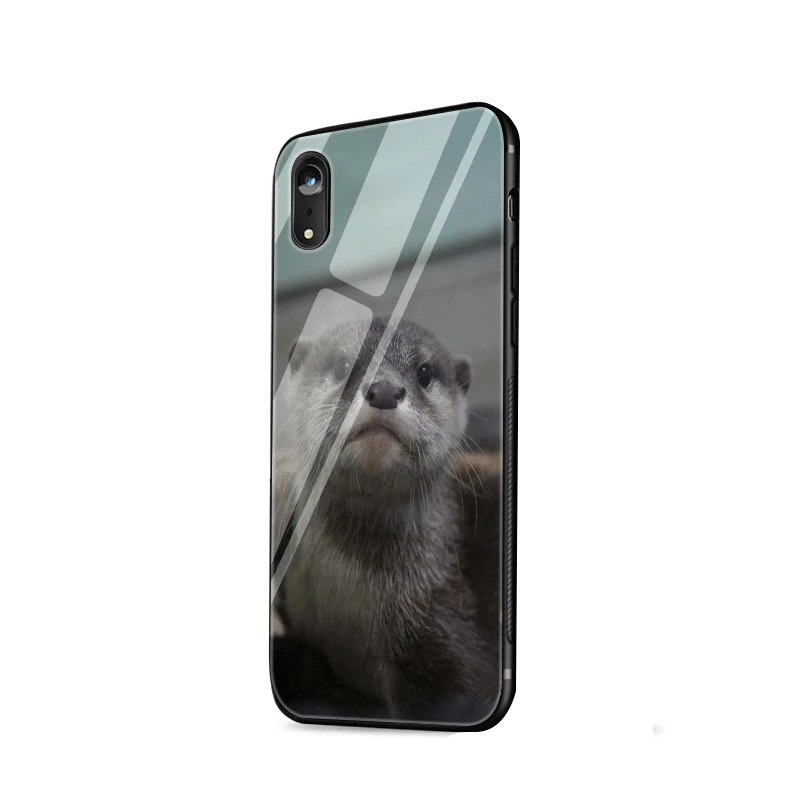 G3 Чехол для мобильного телефона из стекла ТПУ для iPhone 5 5S 6 6s 7 8 Plus X XR XS Max Shell Cover Animal Otter защита - Цвет: G3