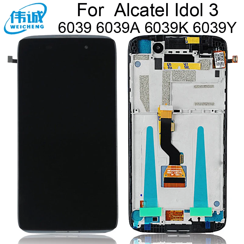 ЖК датчик с дигитайзером для Alcatel One Touch Idol 3 OT6039 6039A 6039K 6039Y 6039 сенсорная панель