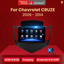 Junsun V1 pro 4G+ 64G Android 9,0 DSP для Chevrolet CRUZE 2009-2011 2012- Автомобильный Радио Мультимедиа Видео плеер gps RDS 2 din dvd