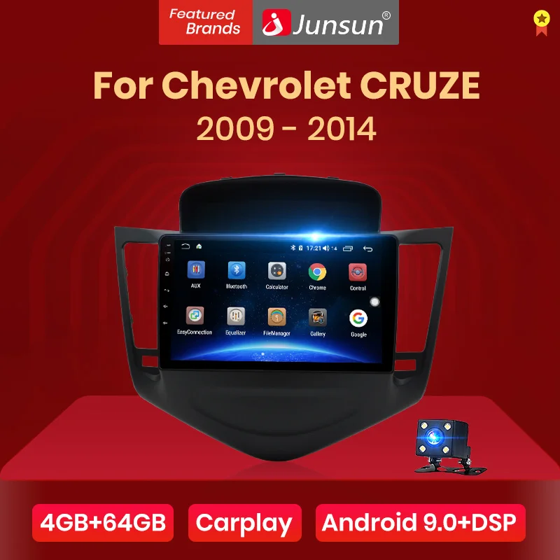 Junsun V1 pro 4G + 64G Android 9 0 DSP для Chevrolet CRUZE 2009 2011 2012 2014 Автомобильный Радио Мультимедиа
