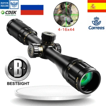 melhor Bsa óptica 4-16x44 Aoe Tático Riflescope Visão óptica Verde Vermelho Iluminado Caça Escopos Rifle Sniper Airsoft Pistola De Ar