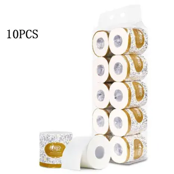 

Toilet Paper Bulk Bath Tissue Bathroom Soft 3 Ply Roll Roll Toilet Paper Creative Paper practical portable