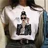 Maycaur-Camiseta estampada para mujer, Camiseta con estampado con dibujo a la moda para mujer, ropa de mangas cortas de estilo coreano Harajuku ► Foto 1/6