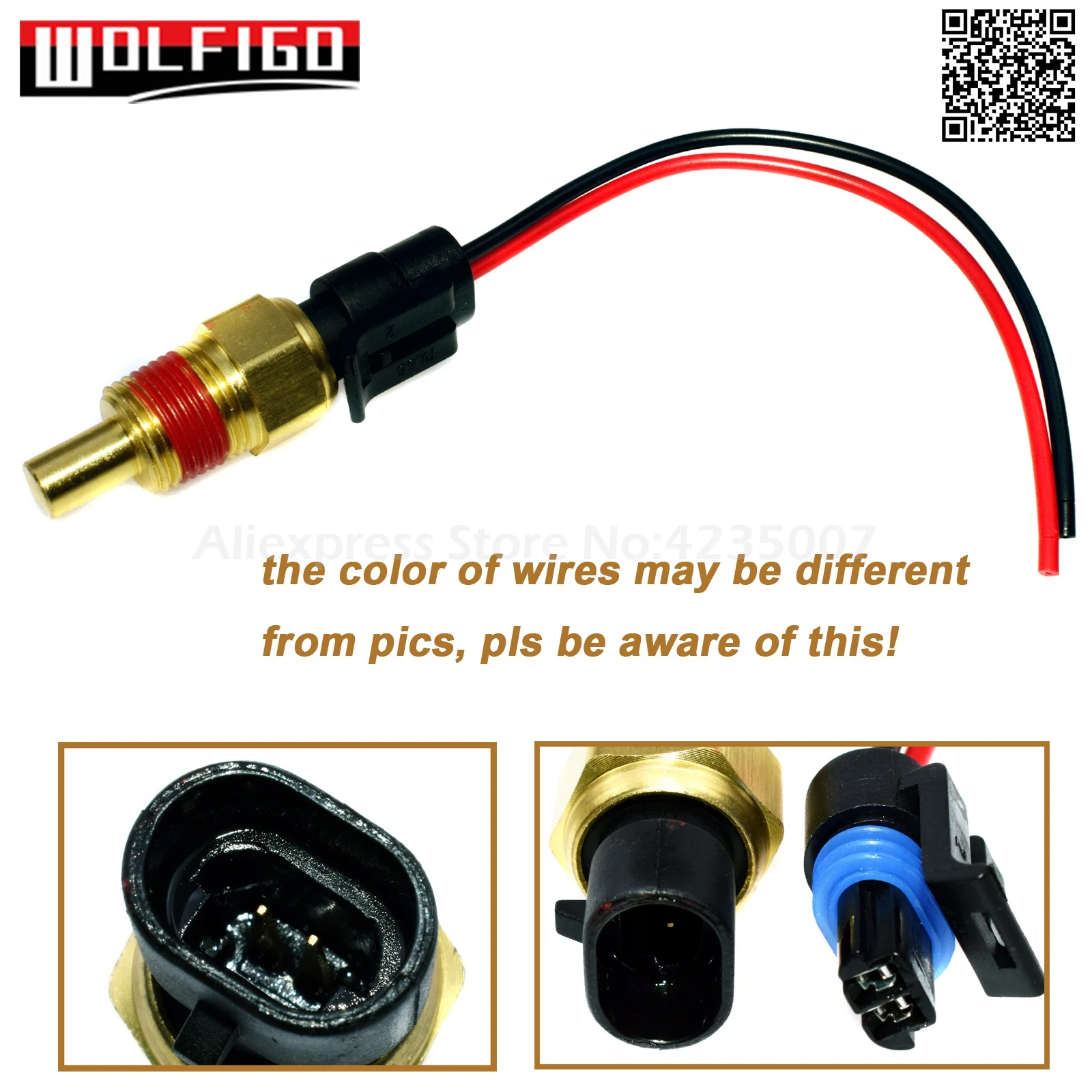 WOLFIGO Fit GMC Buick Lucerne Cadillac Jeep Chevrolet датчик температуры охлаждающей жидкости с Pigtail
