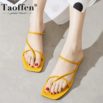 

Taoffen Women Shoes Sandals Clip Toe Flat Heel Flip Flops Slip On Casual Outdoor Shoes Ladies Footwear Summer Size 34-39