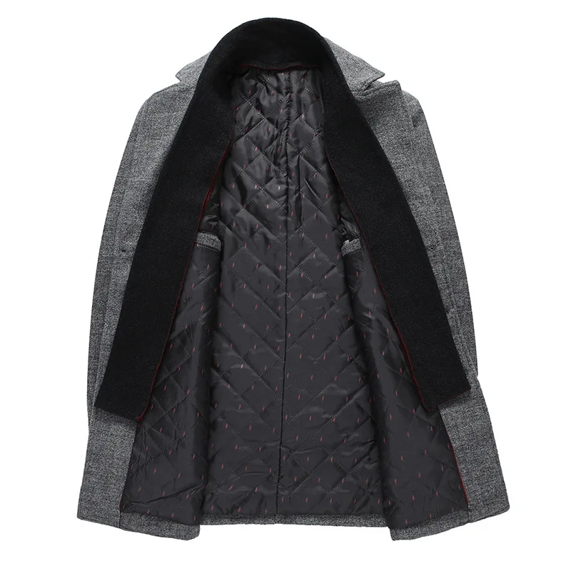 Men Winter Wool Coat 2020 Men's New Casual Warm Thick Solid Color Wool Blends Woolen Pea Coat Male Trench Coat Overcoat Men Winter Wool Coat 2020 Men's New Casual Warm Thick Solid Color Wool Blends Woolen Pea Coat Male Trench Coat Overcoat