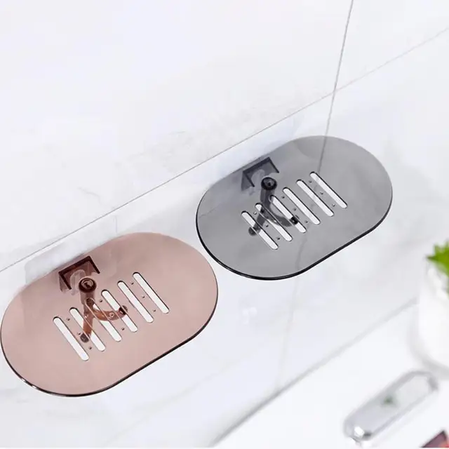 1PC Bathroom Soap Holder Tray Shower Soap Box Dish Storage Plate Holder Case Bathroom Box Shelf Wall Dishes Bathroom Product 5